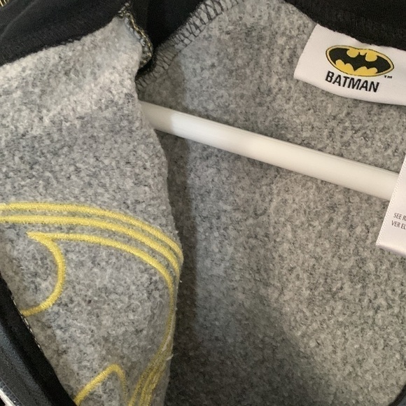 Boys Batman Hoodie Pullover Zip Up Jacket - Picture 7 of 8